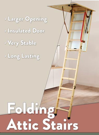 Folding Attic Stairs Installed