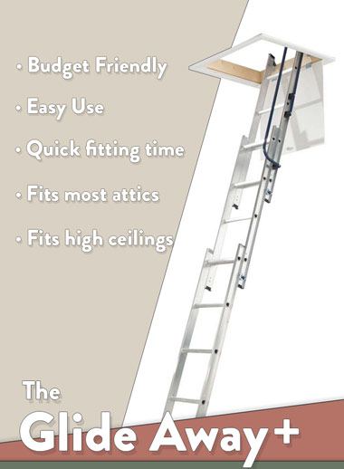 The Glide away aluminium attic ladders fitted