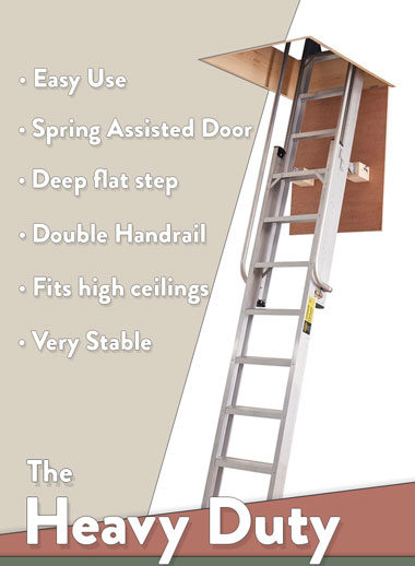 The Heavy Duty Attic Ladder Installed