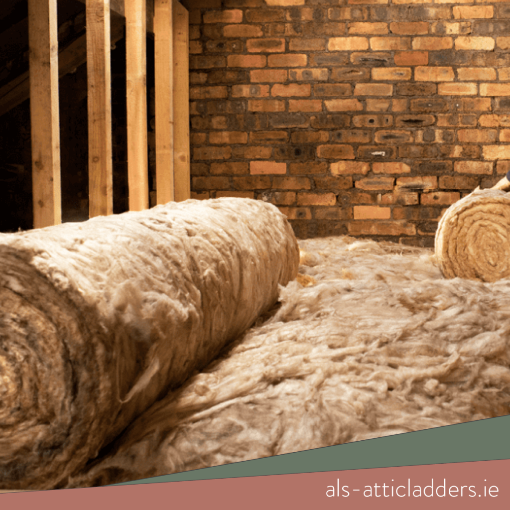 Blanket insulation on attic floor